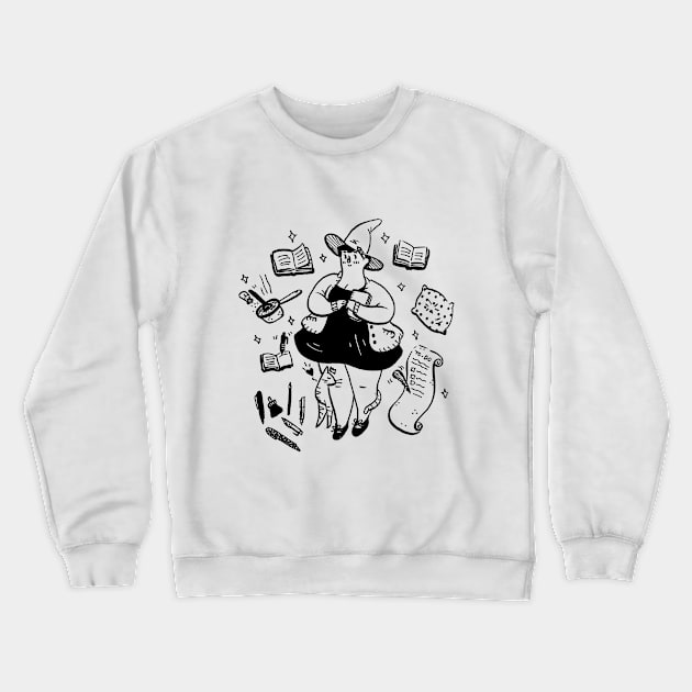 Cozy Witch Crewneck Sweatshirt by seaeyedraw